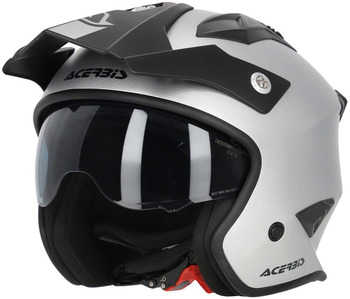 Acerbis Aria Metallic Mat Zilver Jethelm - Helm