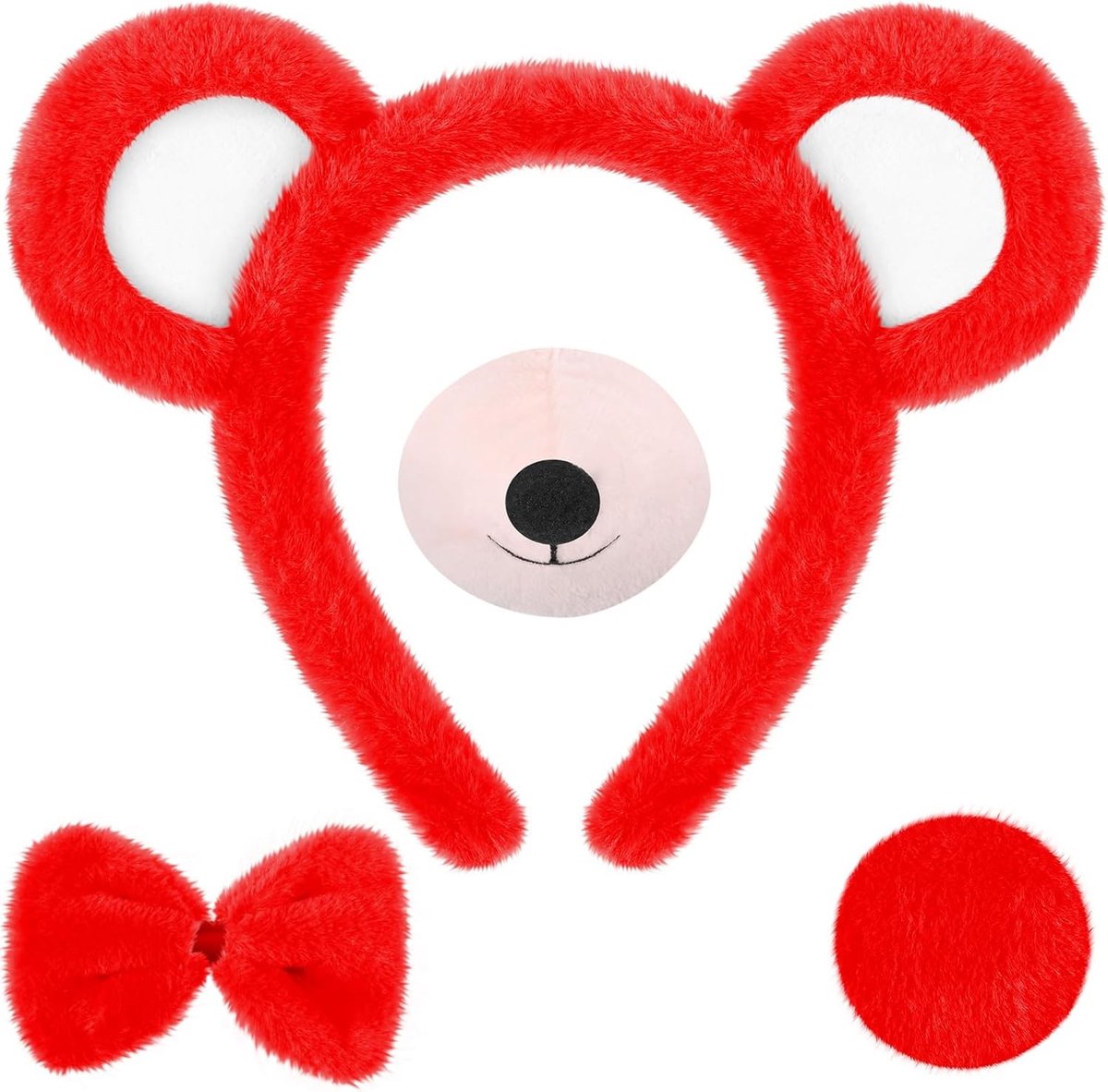 Complete Bear Cosplay Set met Oren, Neus en Staart voor Halloween en Carnaval Kostuum Accessoires