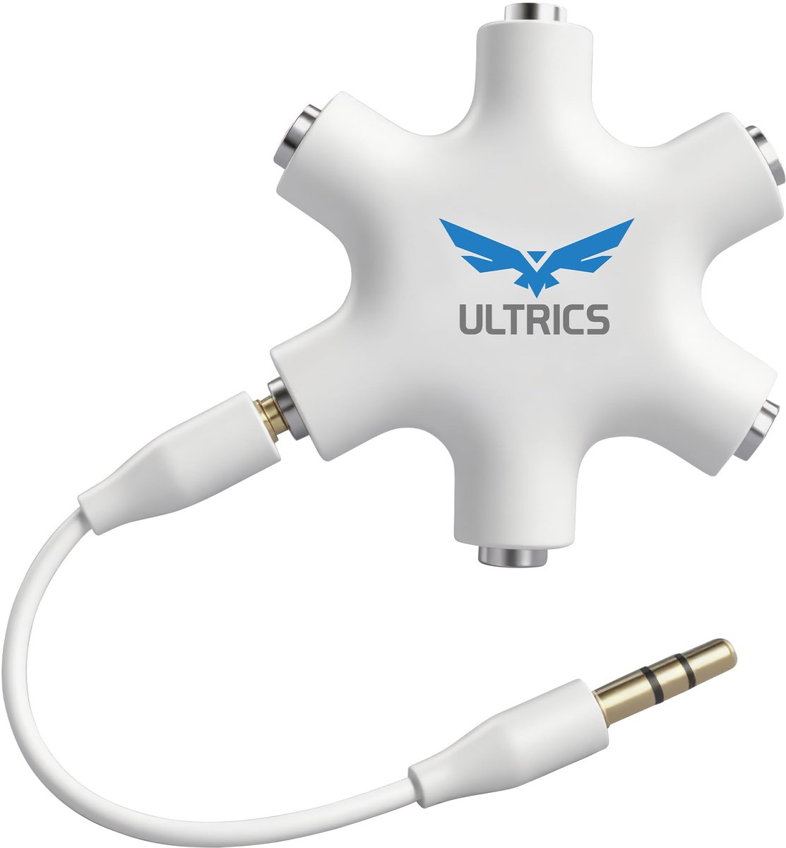 Hoofdtelefoon splitter 3.5mm - 5 poorts audio adapter - universeel voor Samsung en laptop - deel muziek met vrienden - ShopVlot