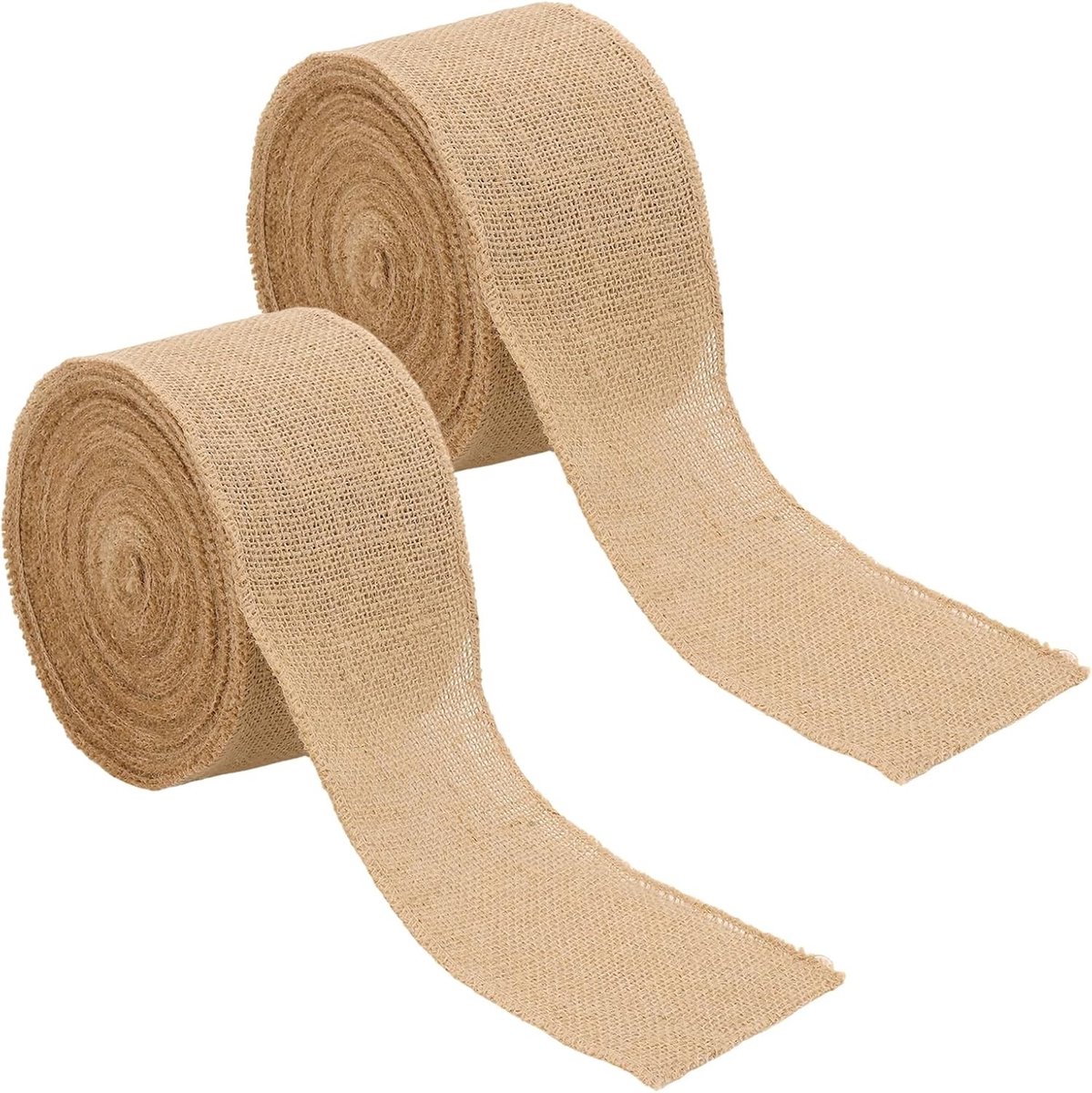 2 Rollen Jute Lint 10 cm x 20 m voor Geschenken, Verjaardagen en Bruiloften - Duurzaam en Natuurlijke Decoratie