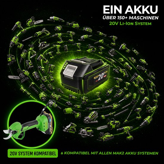 Procraft ES25Li accu-takkenschaar 20 V 25 mm + 1x accu 2,0 Ah + oplader van Procraft — afbeelding 5