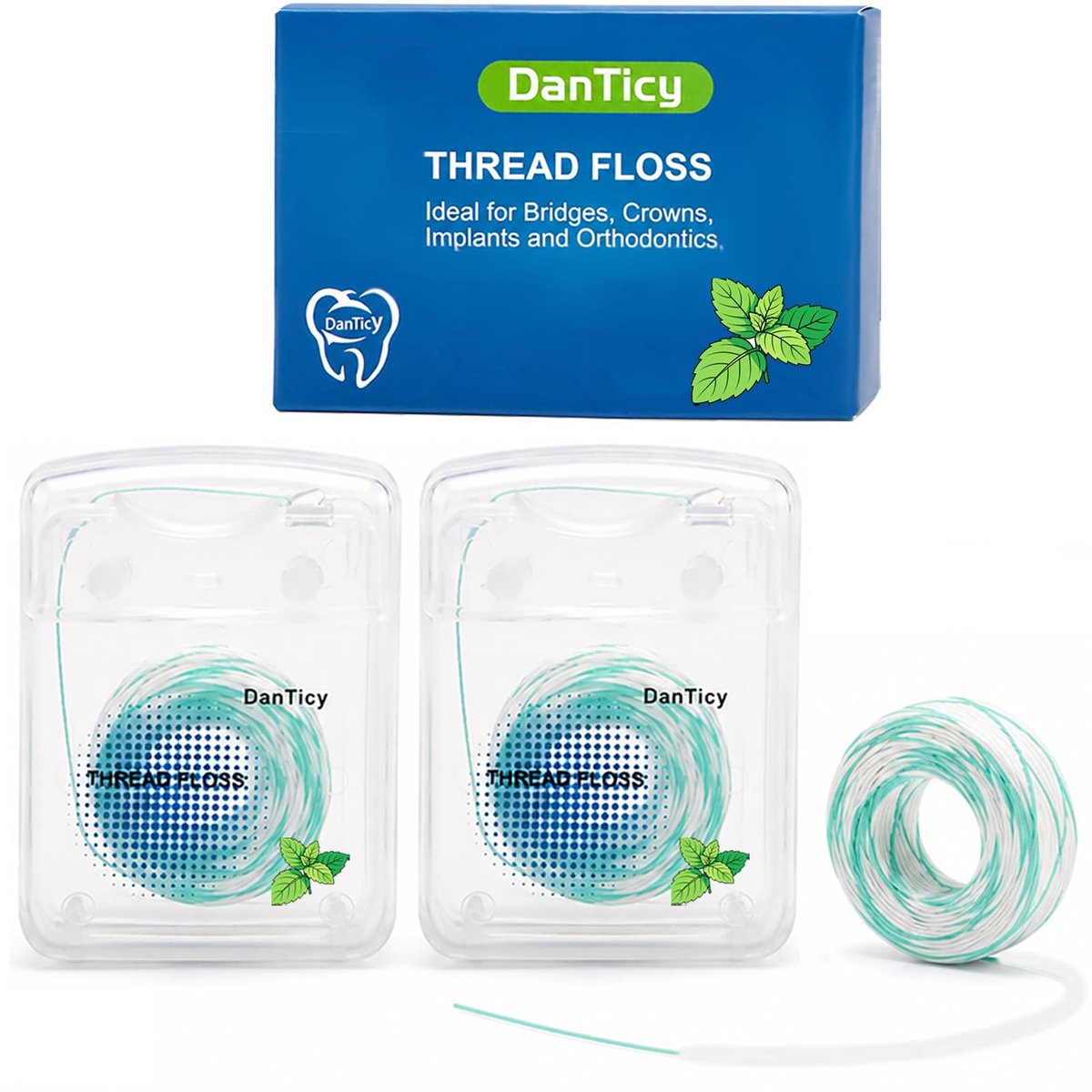 Floss-threaders 840D - Pluizig - Diepe reiniging - Ideaal voor beugels en implantaten - ShopVlot