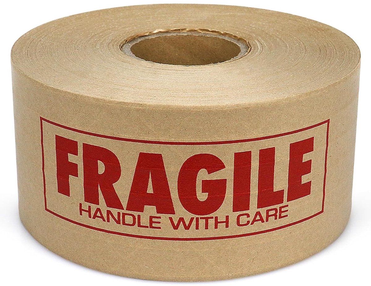 Versterkte Kraftpapier Plakband 76mm x 137m, Wateractieve Verpakkingstape, Duurzaam en Recyclebaar voor Verpakkingen en Fiberglas