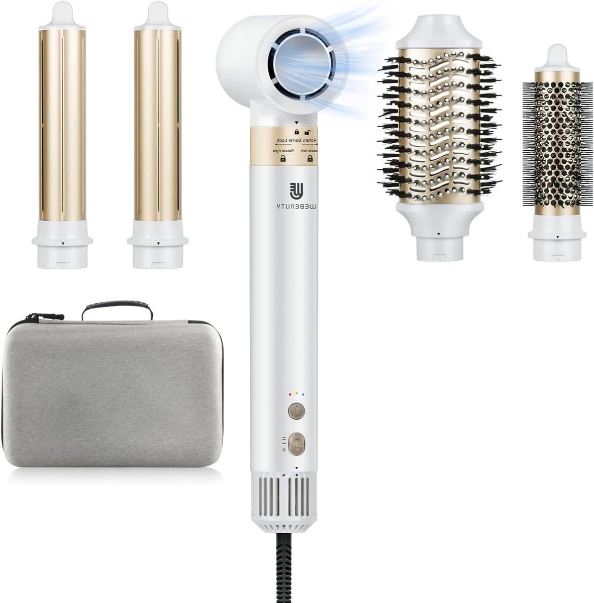 Haarstyler Set - Multi Styler - Haar Stylen - 6-in-1 Functies - 1400W Vermogen - Wit