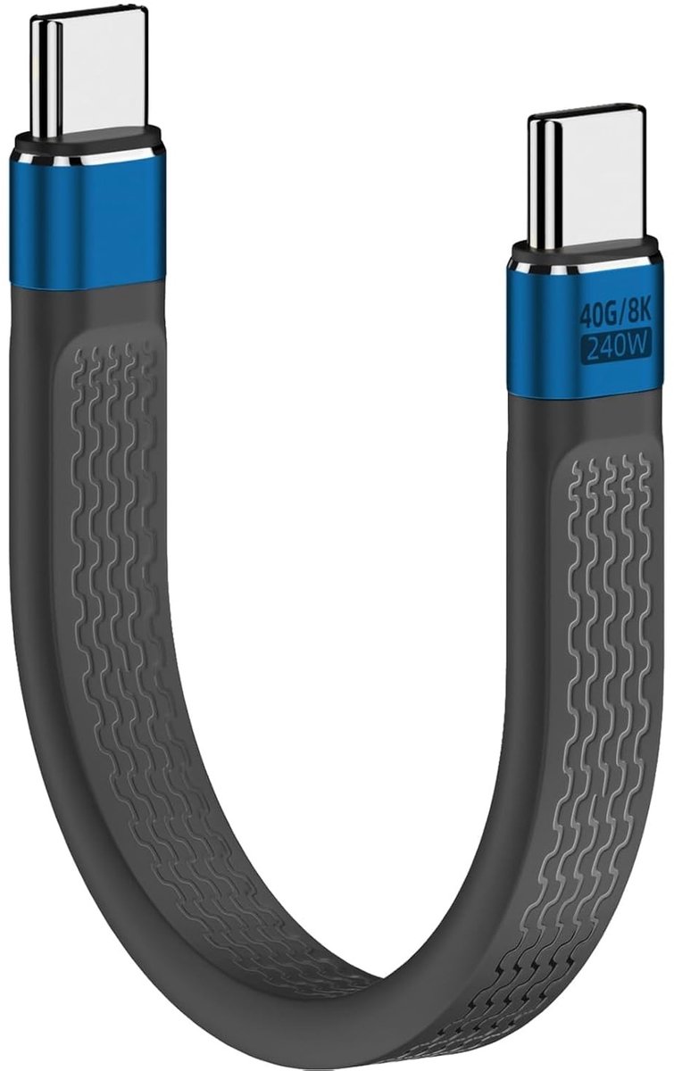 Krachtige 240W USB Type C naar Type C Kabel voor 40Gbps Gegevensoverdracht, 8K Video en Snelladen voor Smartphones en Tablets