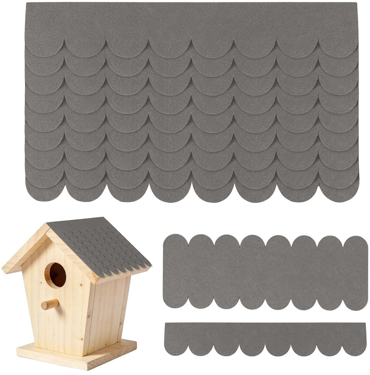 Waterdichte dakbedekking voor vogelhuisjes, konijnenhokken en insectenhotels - 53 stuks zelfklevende dakshingles