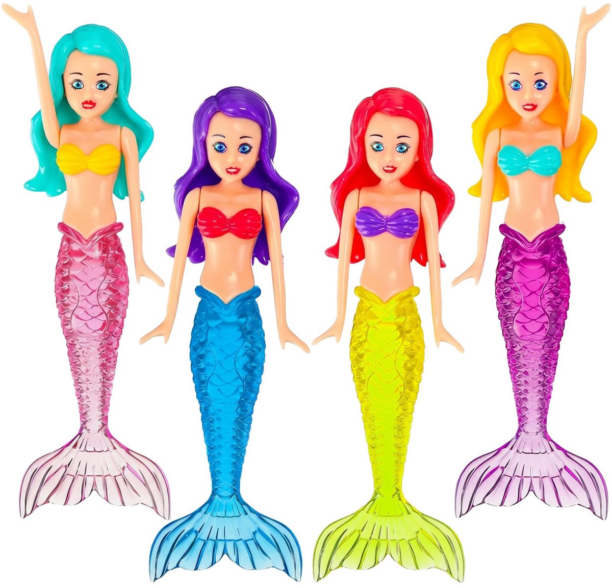 Drijvende zeedieren set van 4 - holle kunststof decoratie - voor zwembad en badkuip - leuk cadeau voor volwassenen - ShopVlot