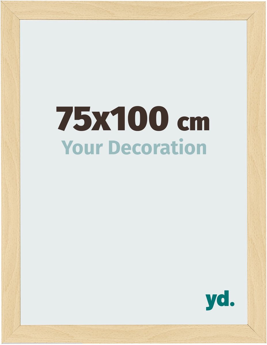 Your Decoration - Fotolijst 75x100 cm - MDF - Beuken Decor - Bologna