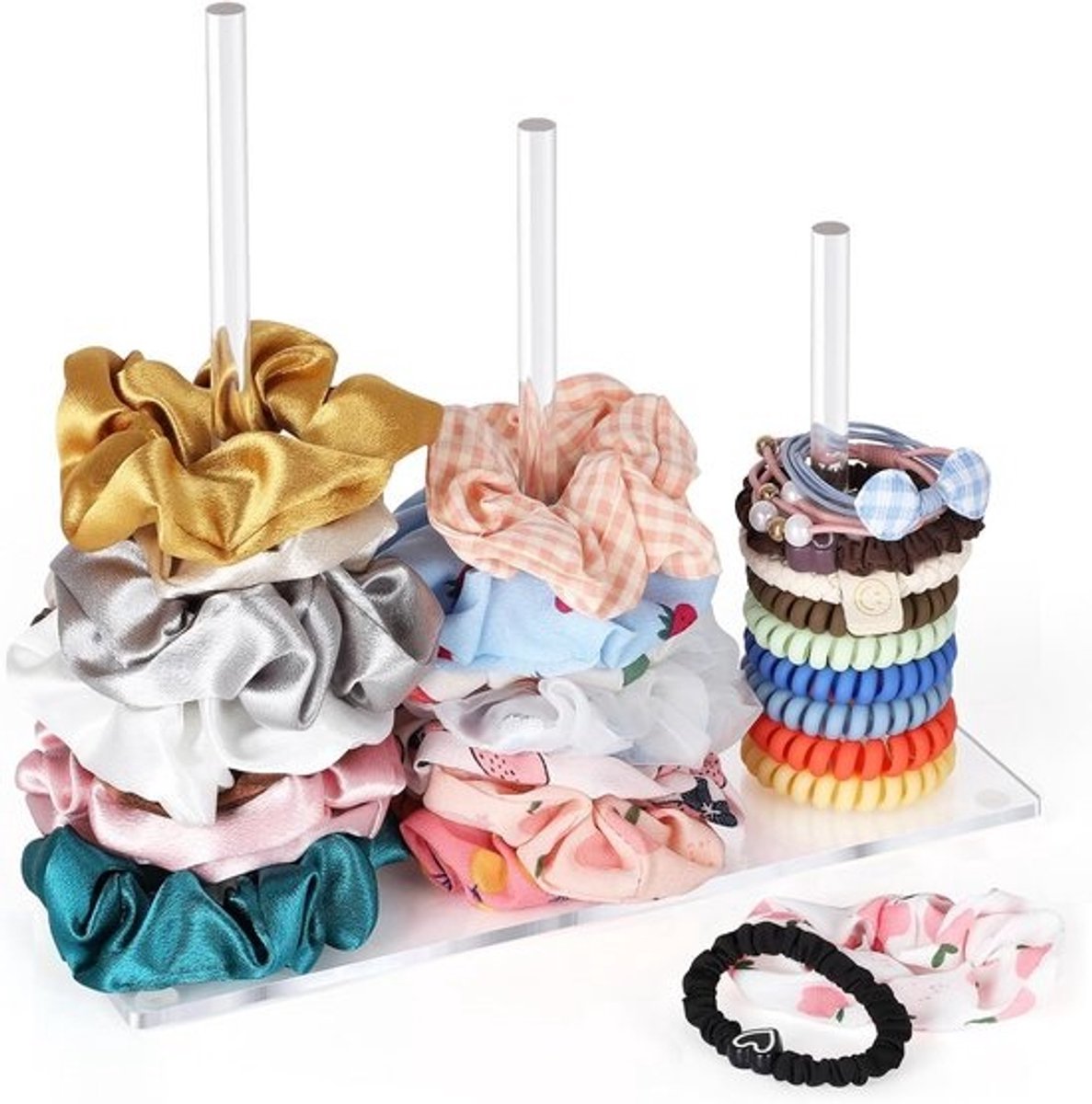 Haaraccessoires Organizer met 3 Niveaus voor Scrunchies en Haarbanden