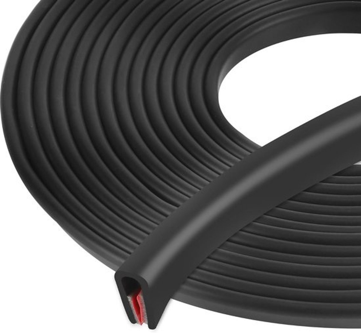U-vormige rubberen randbescherming voor auto en meubels - 10 mm x 6 m