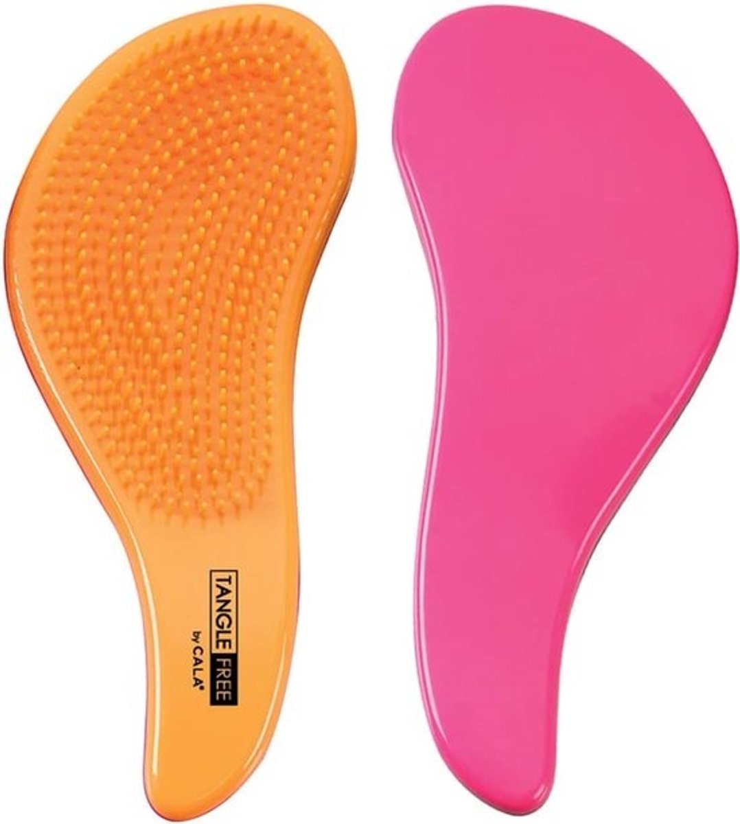 Vrije Neon-Oranje & Hete Roze Haarborstel