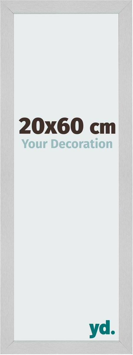 Your Decoration - Fotolijst 20x60 cm - MDF - Edelstaal - Bologna