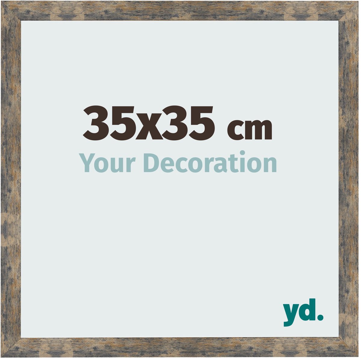 Your Decoration - Fotolijst 35x35 cm - MDF - Blauw Goud Gemeleerd - Bologna
