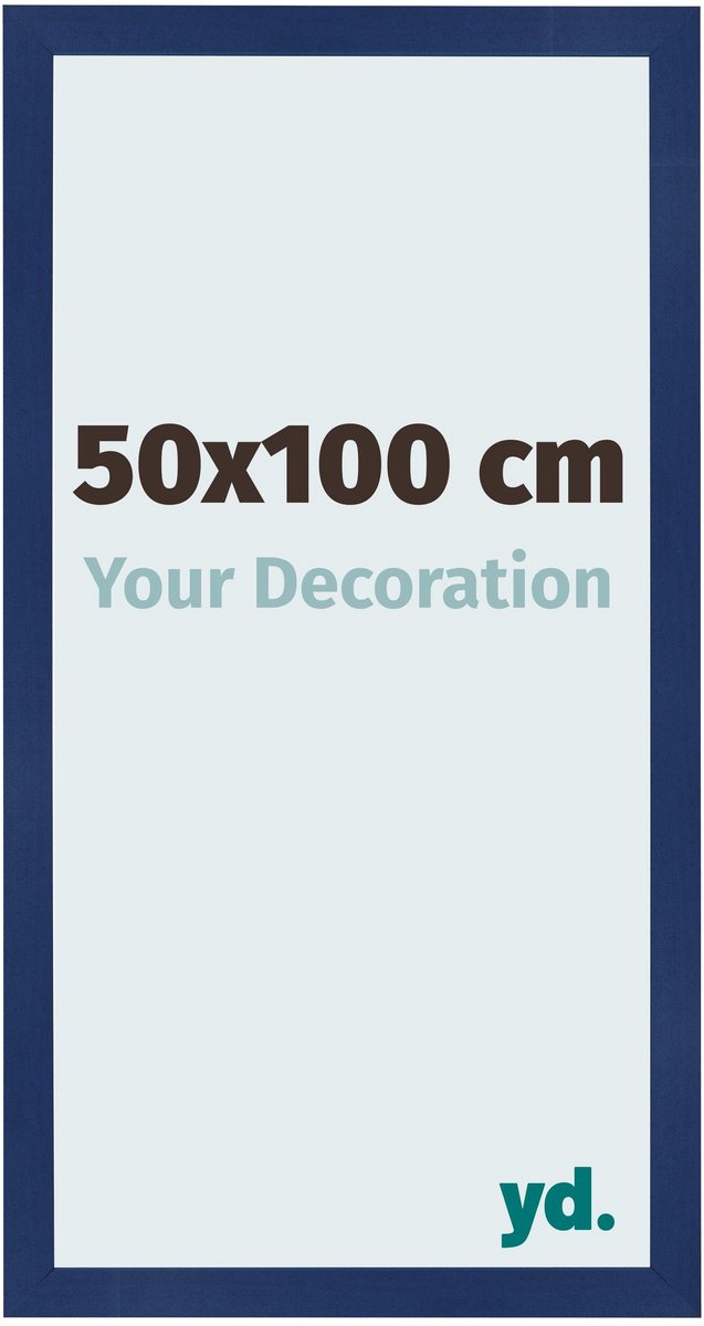 Your Decoration - Fotolijst 50x100 cm - MDF - Donkerblauw Geveegd - Bologna