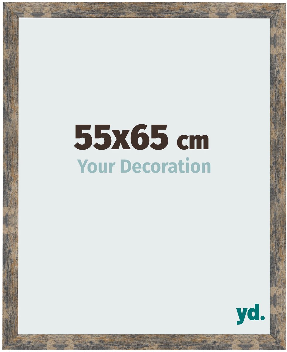 Your Decoration - Fotolijst 55x65 cm - MDF - Blauw Goud Gemeleerd - Bologna