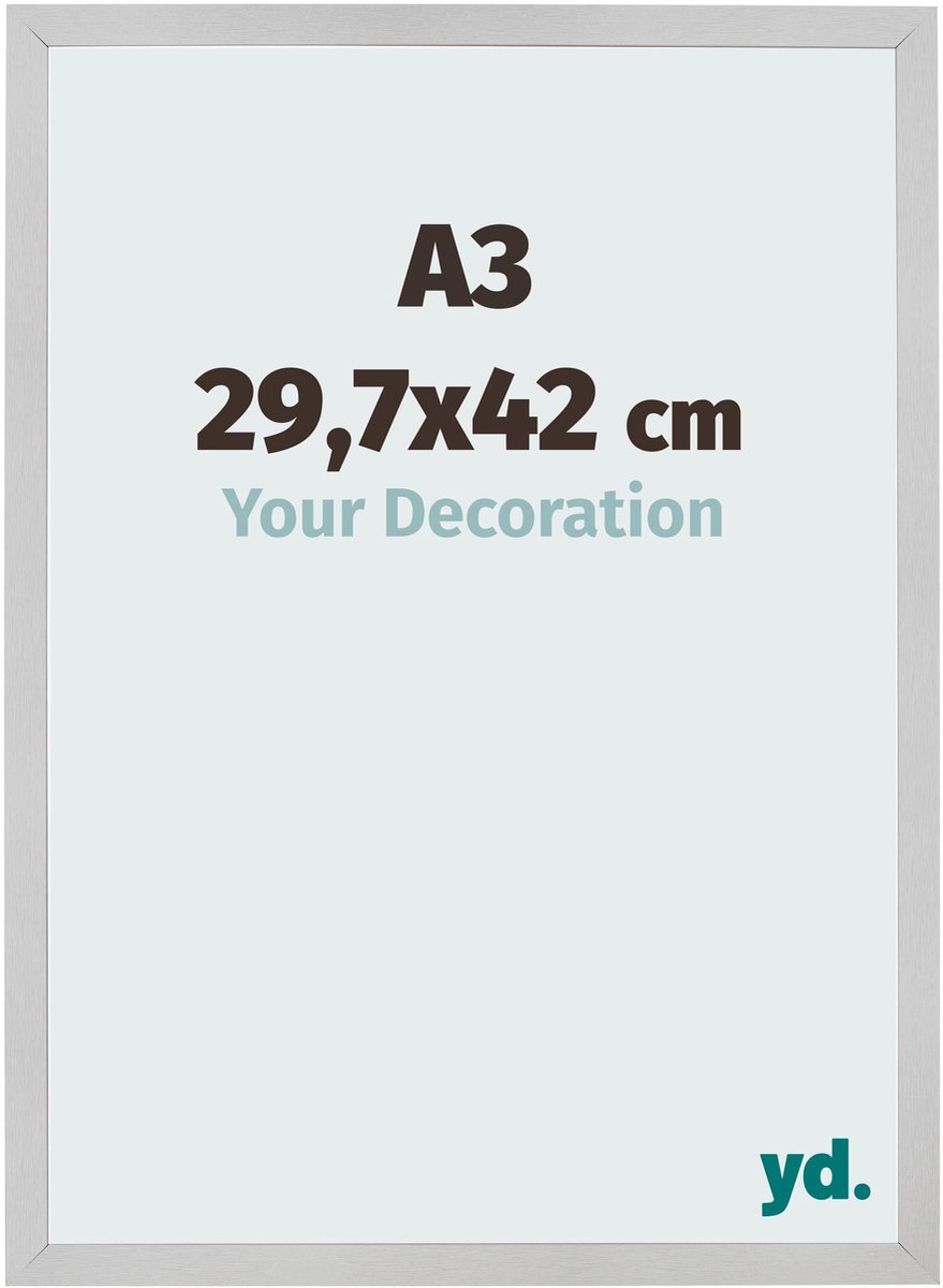 Your Decoration - Fotolijst A3 29,7x42 cm - MDF - Edelstaal - Bologna
