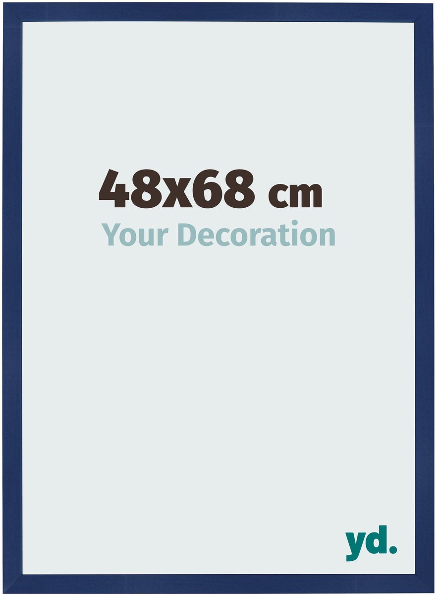 Your Decoration - Fotolijst 48x68 cm - MDF - Donkerblauw Geveegd - Bologna