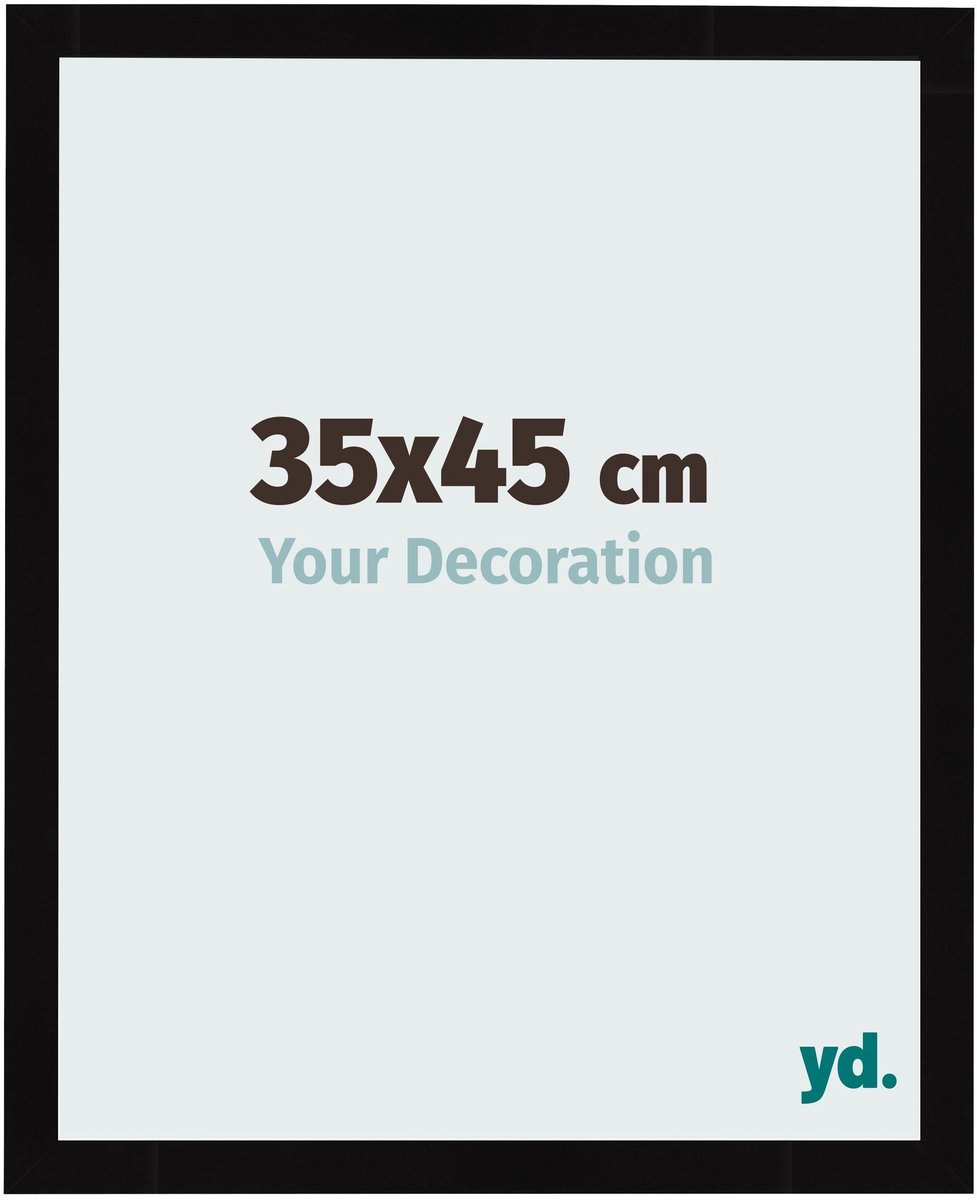 Your Decoration - Fotolijst 35x45 cm - MDF - Zwart Hoogglans - Bologna
