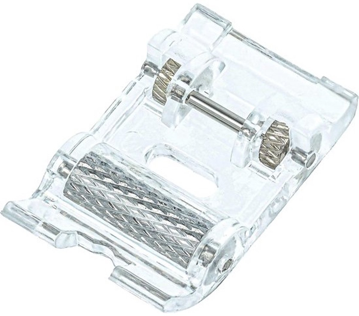 Naaimachine Rolvoet - Naaivoet Accessoire - Moeilijke Stoffen Naaien - Twee Metalen Wielen - 5 mm Steekbreedte - Transparant