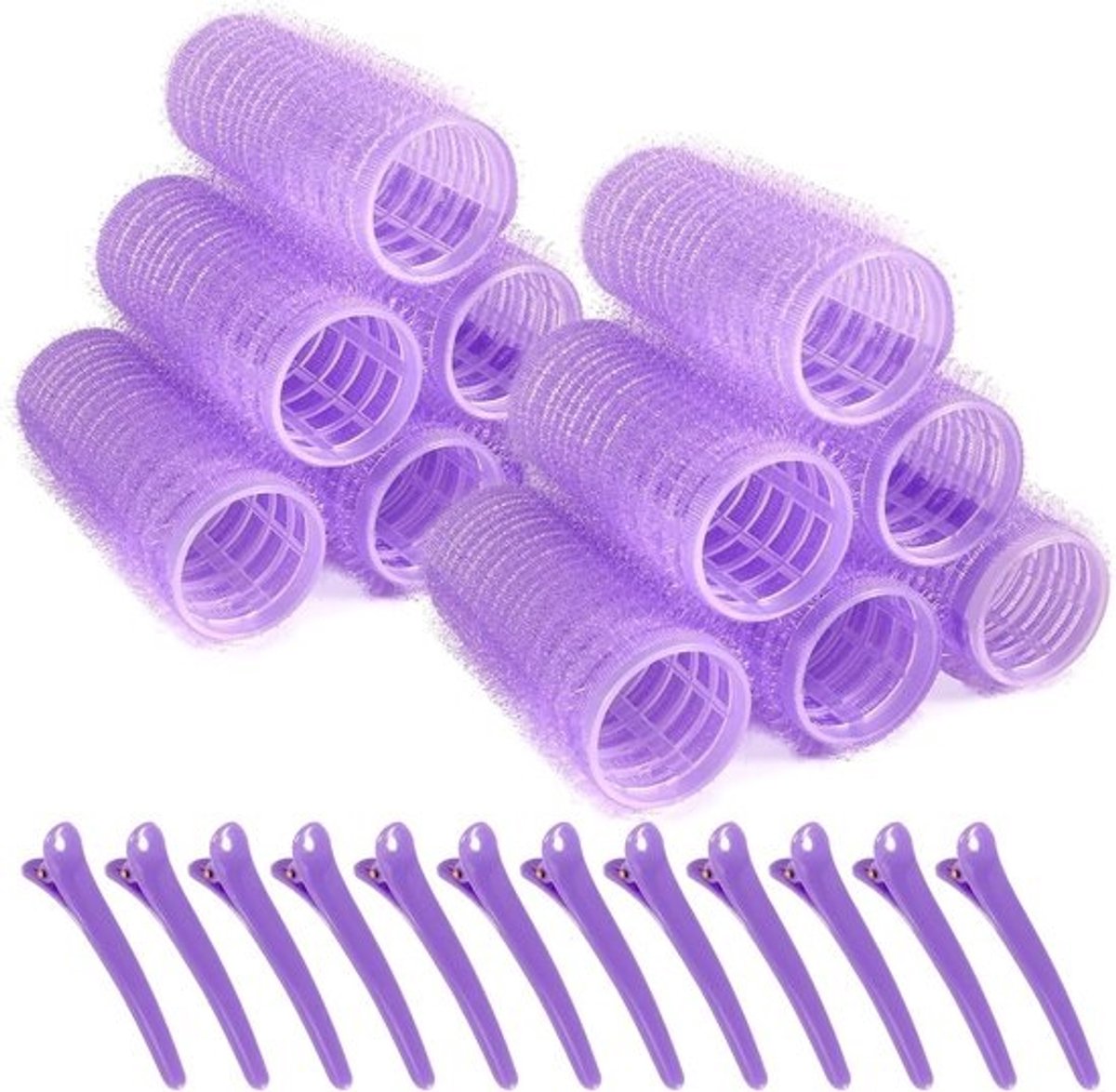 Haarrollers Set 12 Stuks - Krultang voor Natuurlijke Krullen en Golvend Haar
