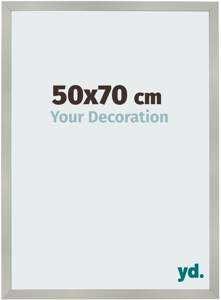 Your Decoration - Fotolijst 50x70 cm - MDF - Zilver Mat - Bologna