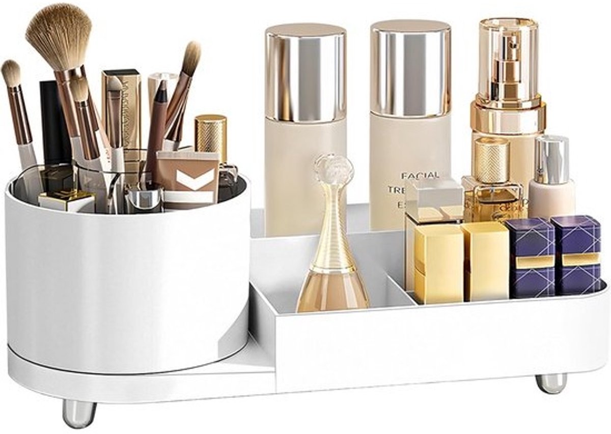 360 Graden Roterende Make-up Organizer met Compartimenten - Cosmetisch Opbergrek voor IJdelheid