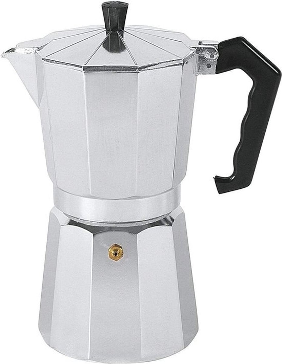 Espresso machine voor 9 kopjes van aluminium