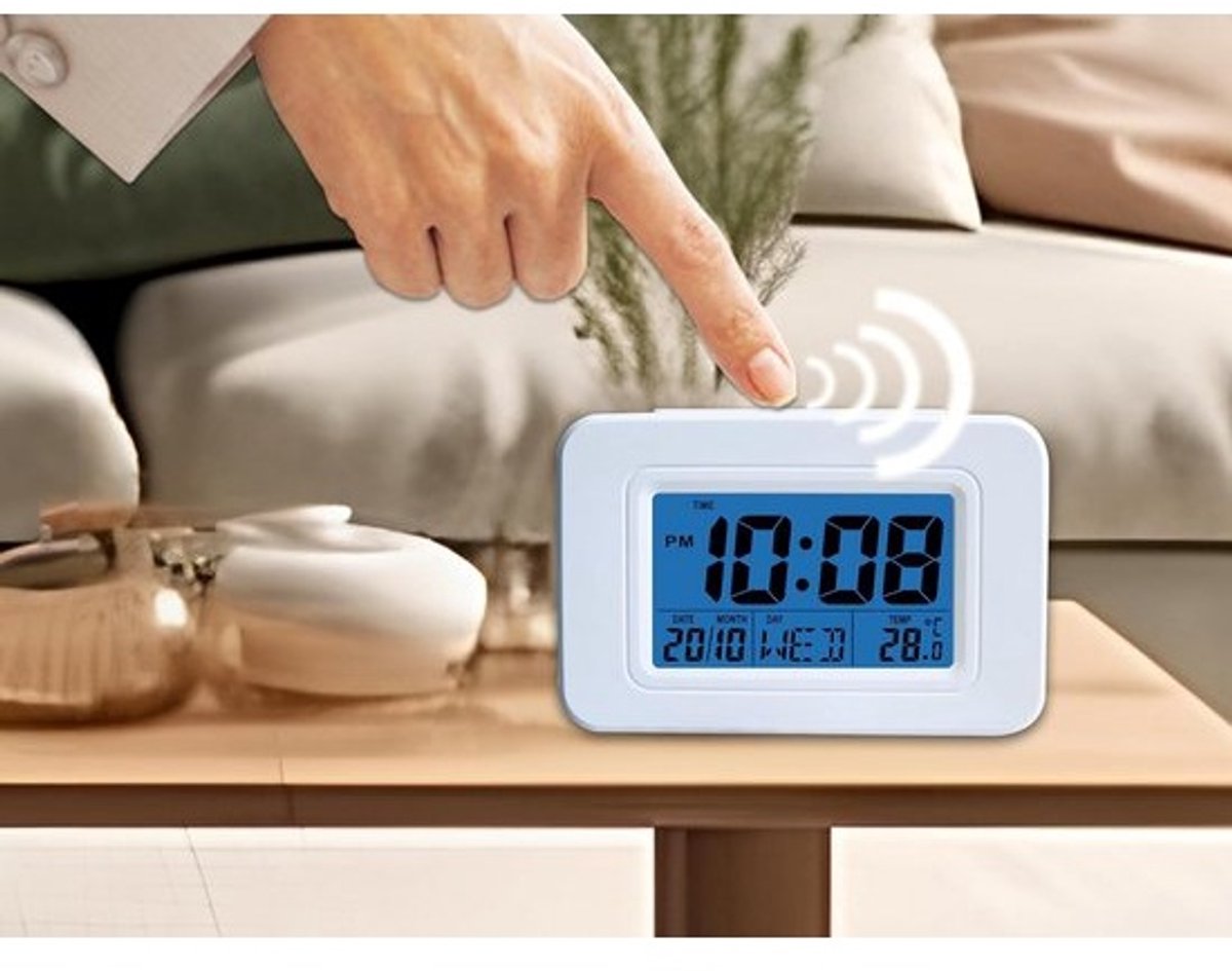 Digitale Spraakwekker met Tijd- en Temperatuuraankondiging (Frans) - Ideaal voor Ouderen en Slechtzienden
