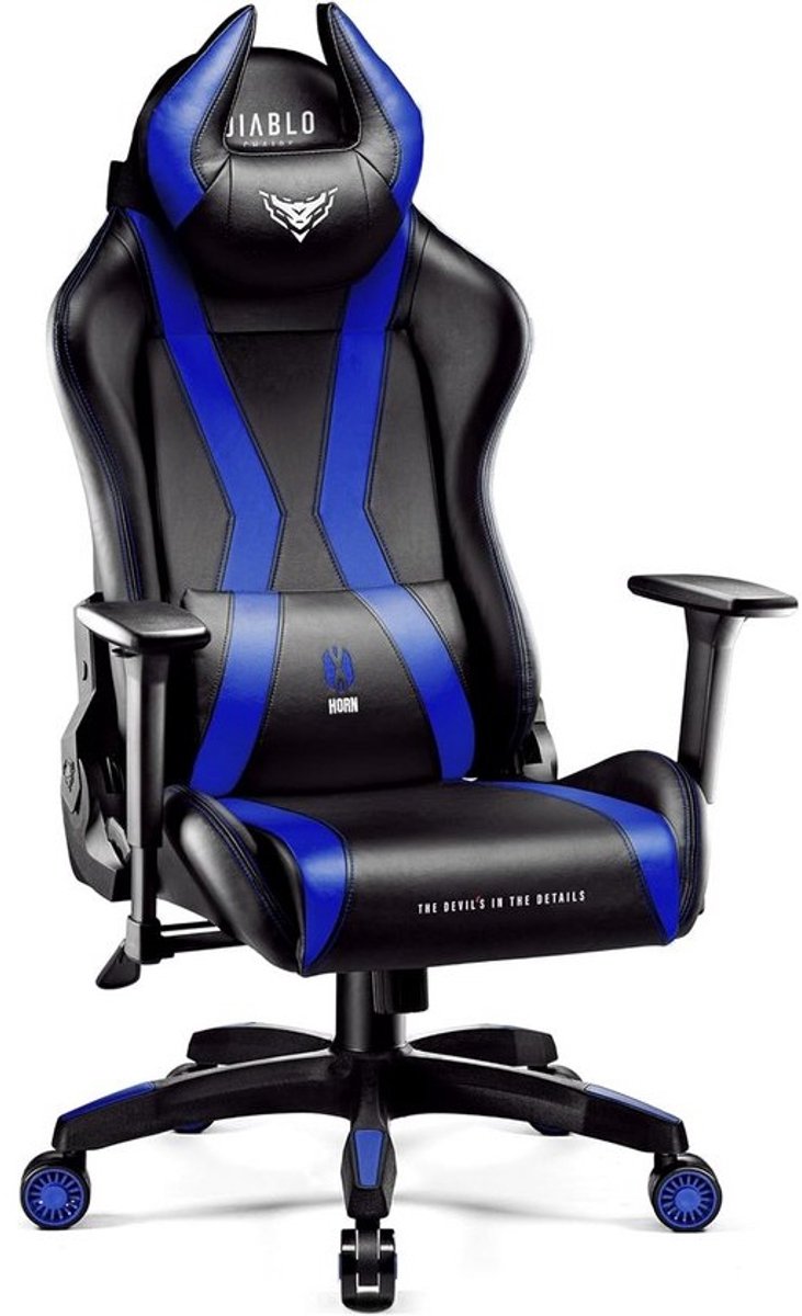 Ergonomische Gamestoel met 3D Armleuningen en Kantelfunctie - Blauw