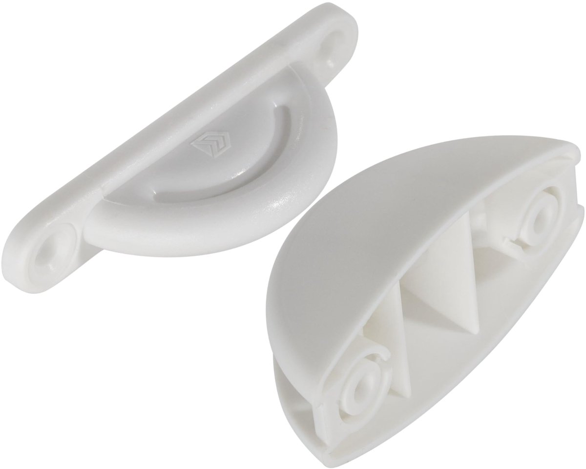 Deurslot voor caravan en camper, 46 mm en 63 mm Gatafstand, Wit Deurslot, Deur houder voor Serviceklep en Opbergdeur - ShopVlot