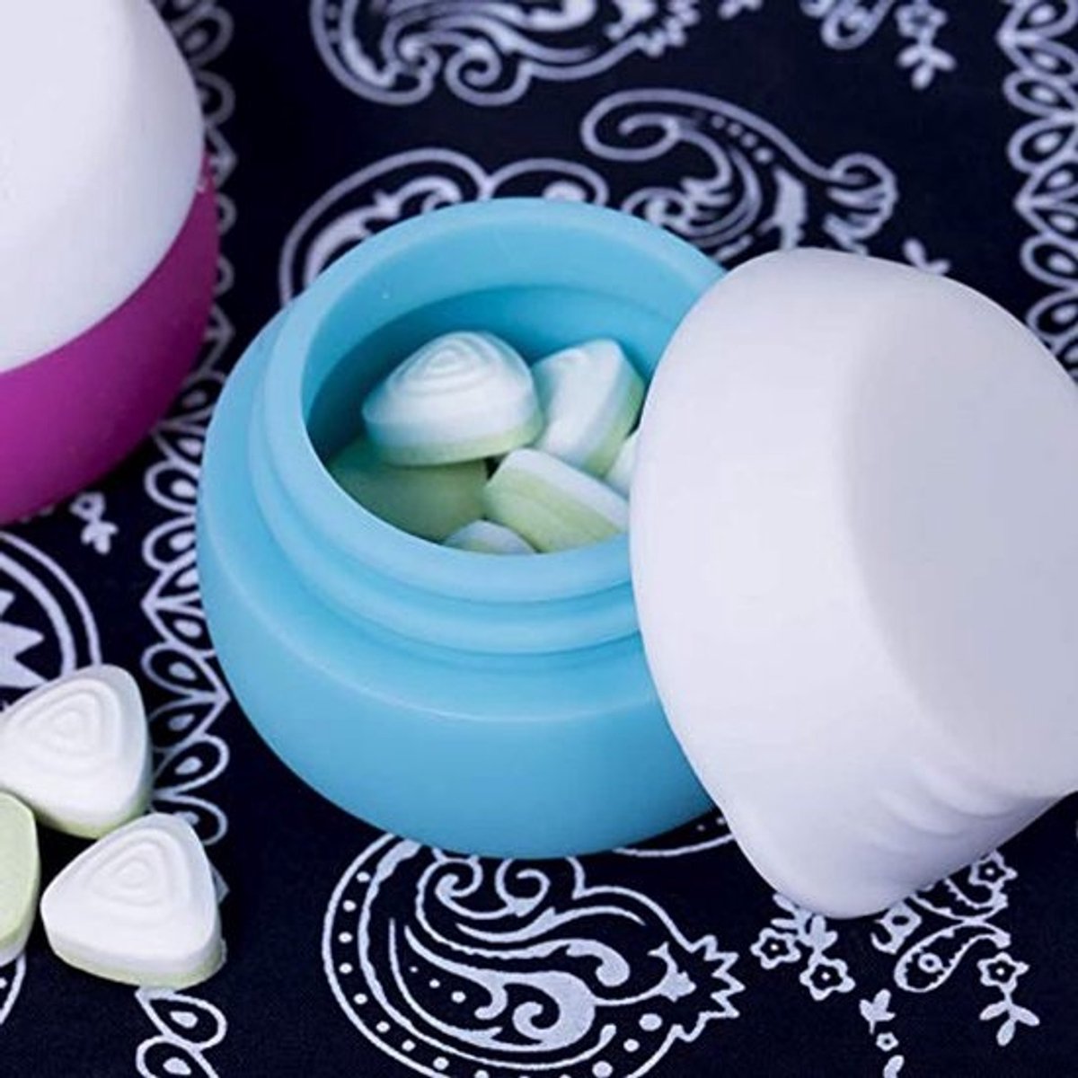 Siliconen crèmepotten reisformaat - TSA-goedgekeurde lekvrije containers met deksel voor cosmetica en verzorgingsproducten - 4 stuks