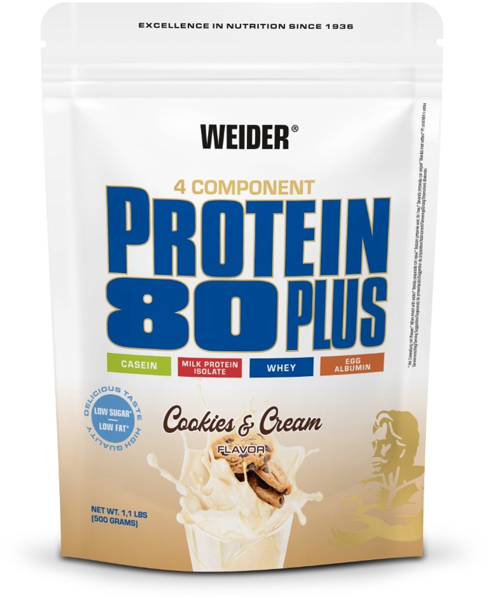 Weider 80 Plus Eiwit 500 g koekjes & room