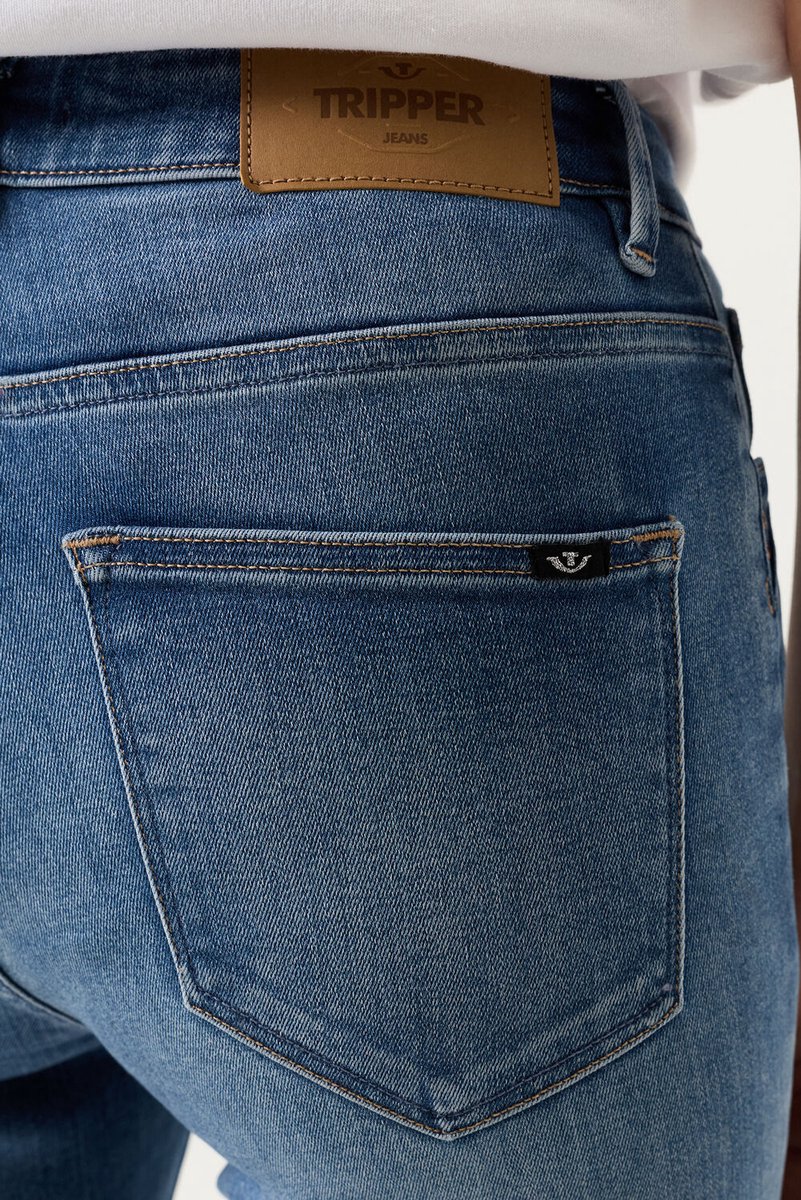 Tripper LIVIABC Dames Boot Fit Jeans Blauw - Maat W34 X L30