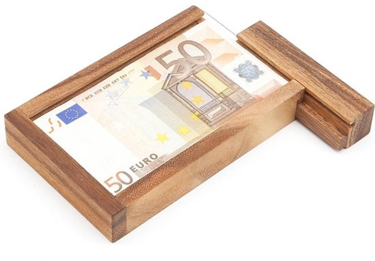 Houten Puzzeldoos met Geheime Vergrendeling voor Geld- of Cadeauverpakking