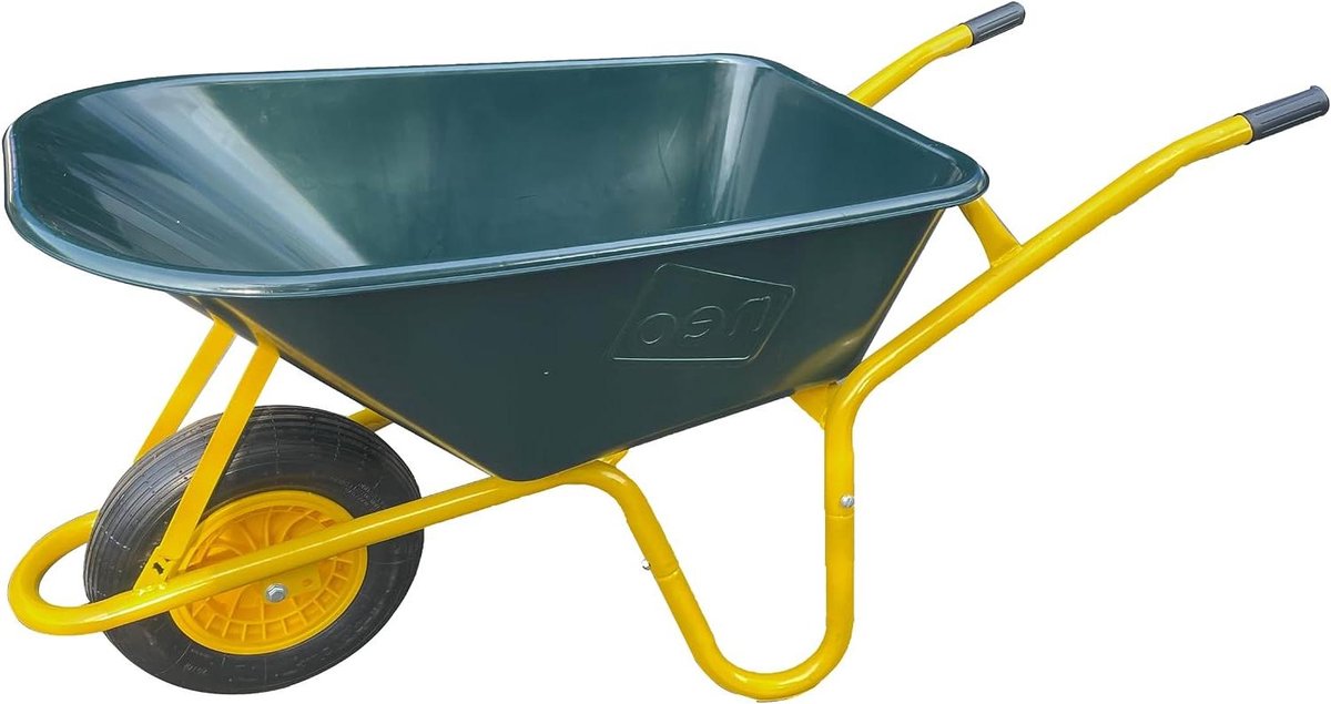 Tuin Kruiwagen - Lade Kruiwagen - Terrein Werk - Duurzaam Plastic - 110L 150kg - Groen