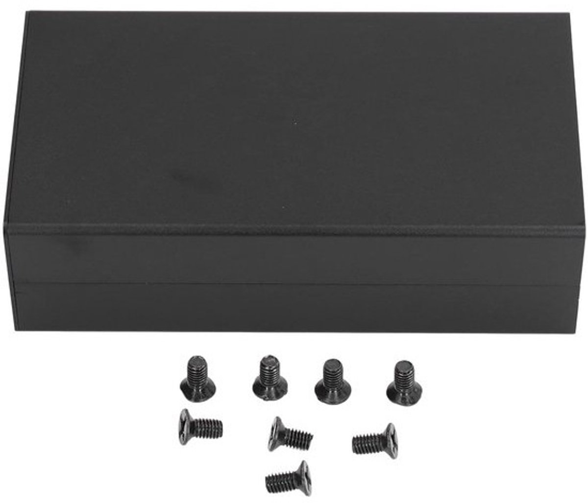 Zwarte Aluminium Behuizing voor Elektronica - Duurzame Metalen Kast (120x110x58mm)