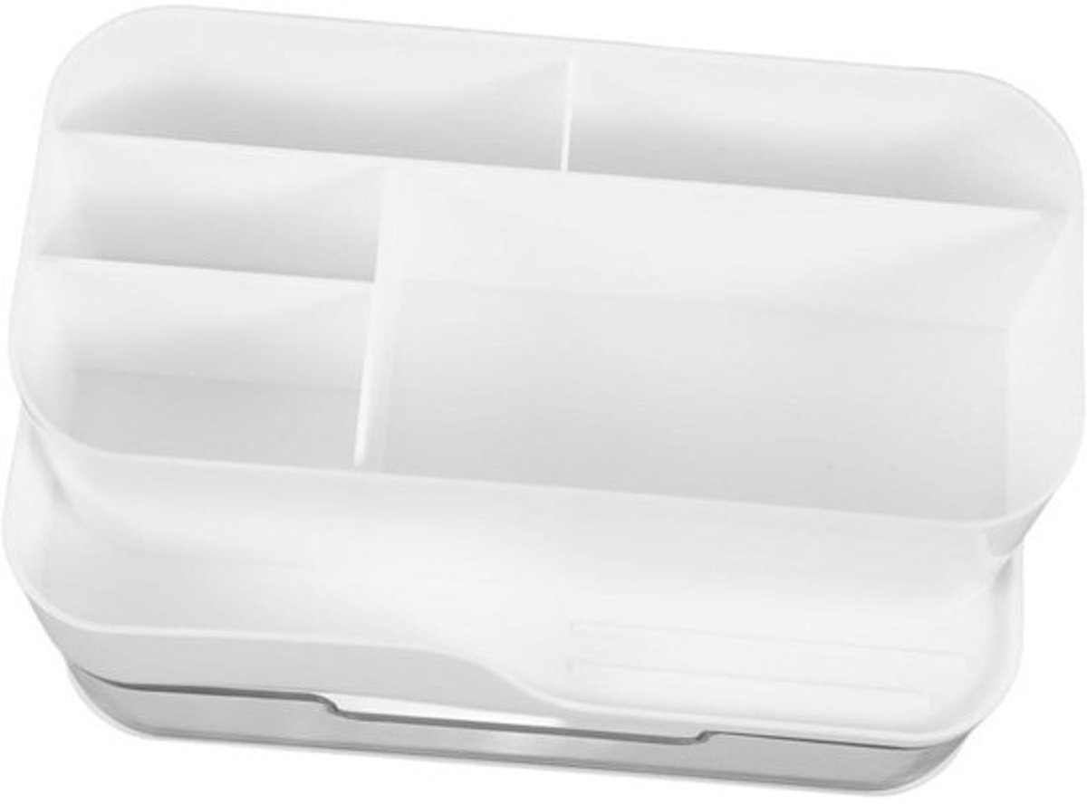 Bureau Make-up Organizer - Opbergdoos Lades - Cosmetica Ordenen - Grote Capaciteit - 198 x 12 x 95 cm - Wit