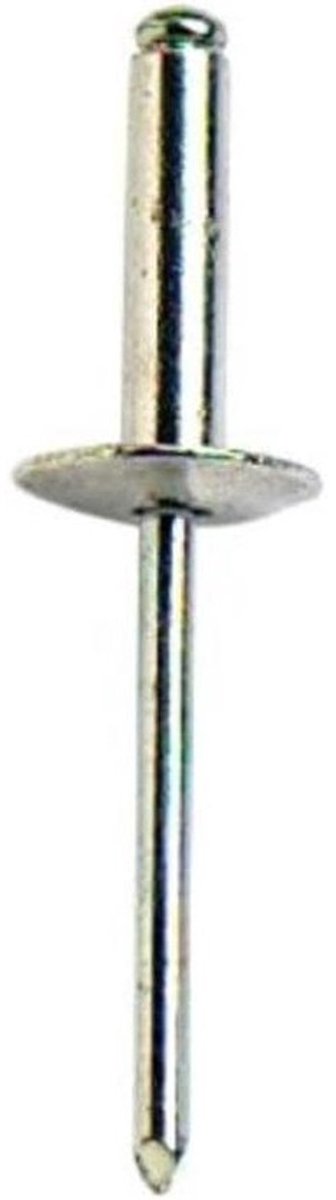 Blinde Klinknagels - Klinknagels met flens - Bevestigen van materialen - Grote flens - 40 x 11 mm - Wit