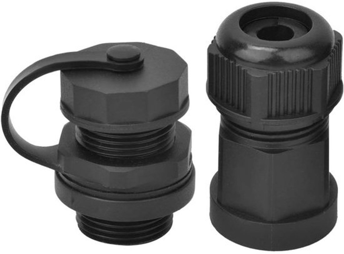 Netwerk Connector - RJ45 Vrouwelijke - Waterdichte Aansluiting - IP67 Bescherming - 8P 8-pins - Zwart