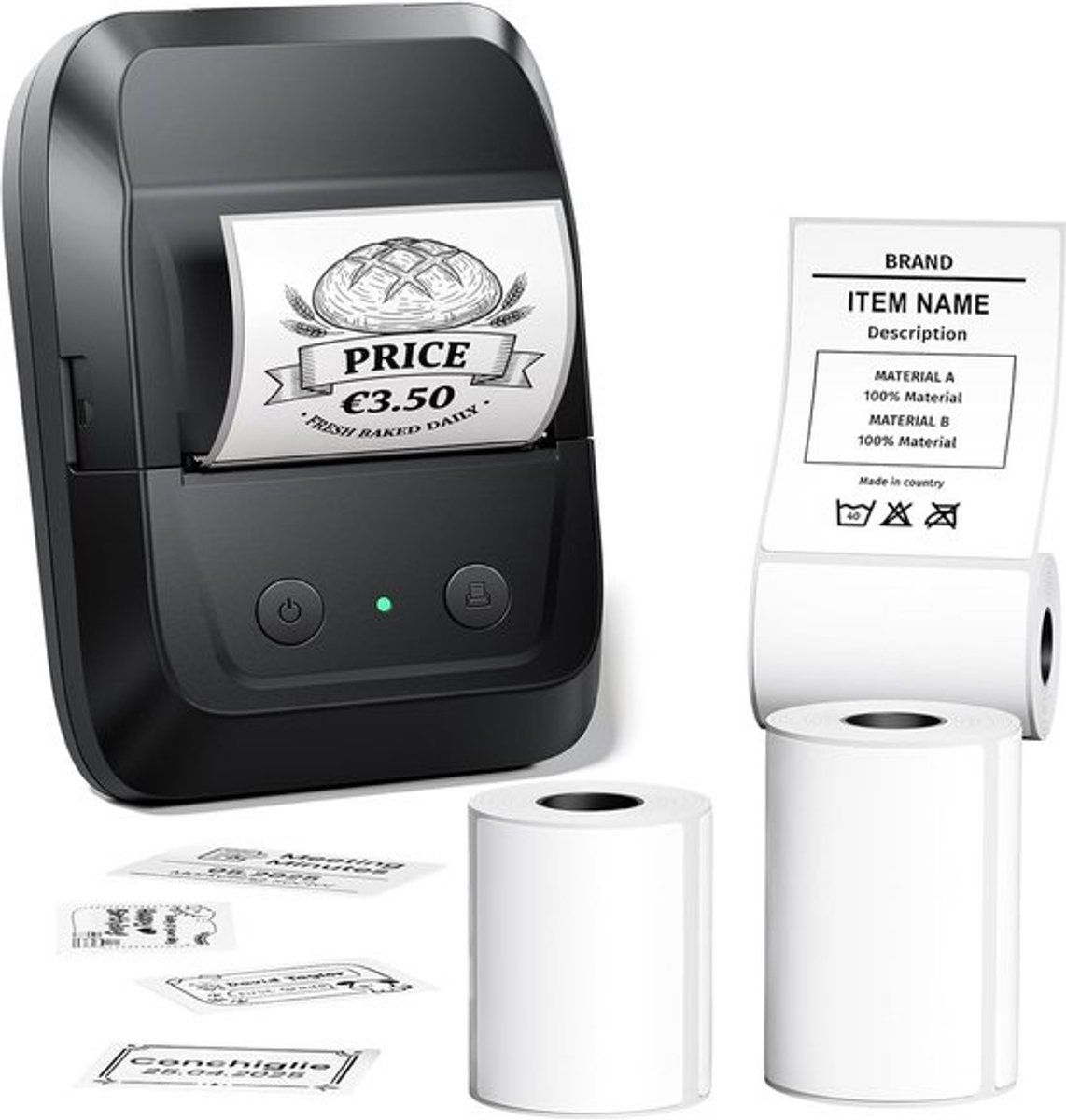 Labelprinter - Zelfklevend apparaat - Snel labels printen - Draadloze verbinding - Compact formaat