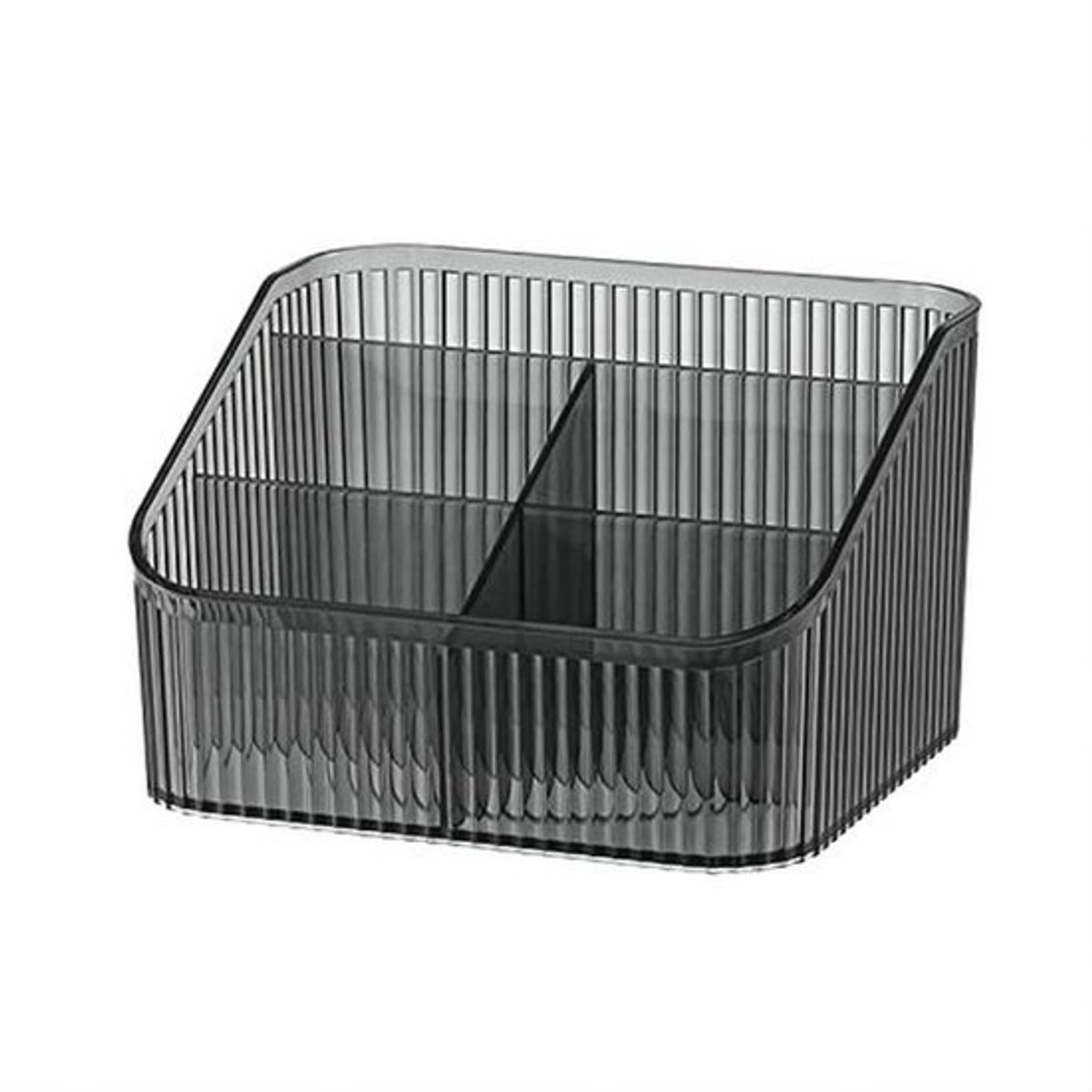 Grote capaciteit make-up borstelhouder met 5 sleuven - Vintage gestreepte make-up organizer voor badkamer en bureau