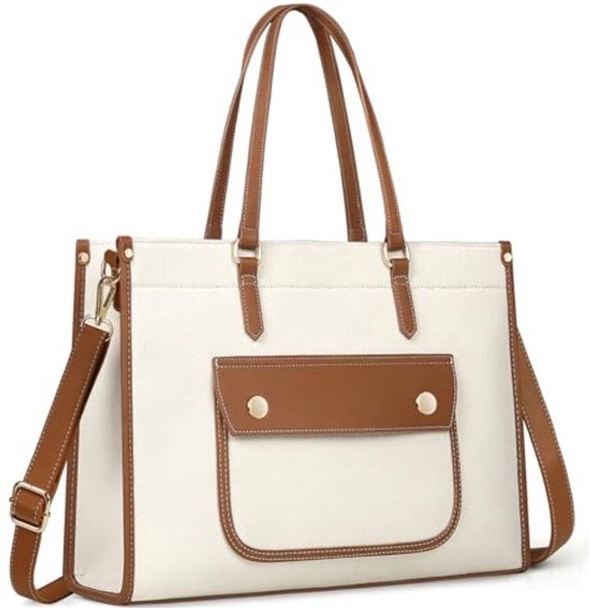 Dames Laptoptassen voor 15,6 inch Laptop - Canvas Draagtassen voor School, Kantoor en Zakelijke Reizen