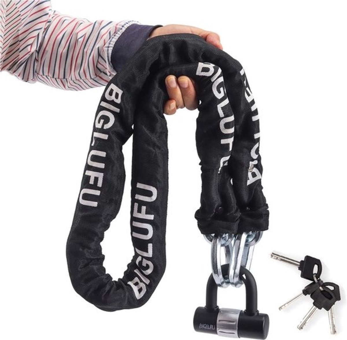 Dik Fietskettingslot 15mm, Heavy Duty Kettingslot voor Fietsen, Motoren, Skateboards en Meer