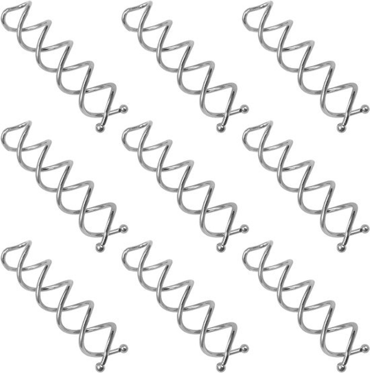 Haarspelden - Haar Schroeven - Haar Stijlen - Spiraalvormig Ontwerp - 10 stuks - Zilver