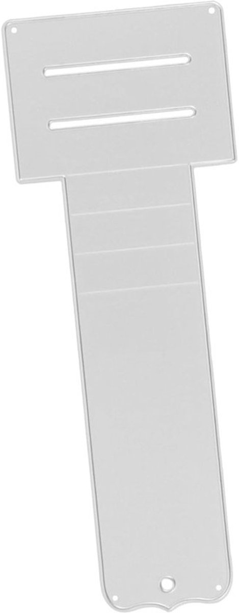 Kaart Snijmal - Papier Stansvorm - Kaarten Maken - Push-pull Mechanisme - 16.5x6cm - Zilver