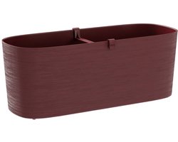 tera Plantenbak Paros rechthoekig roodbruin 50 cm - Kunststof