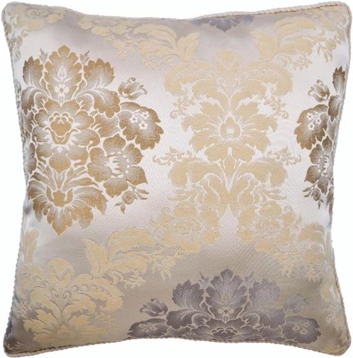 Decoratieve Kussenslopen - Kussenhoezen Set - Woonkamer Decoratie - Jacquard Zijde Stof - 60x60 cm - Beige