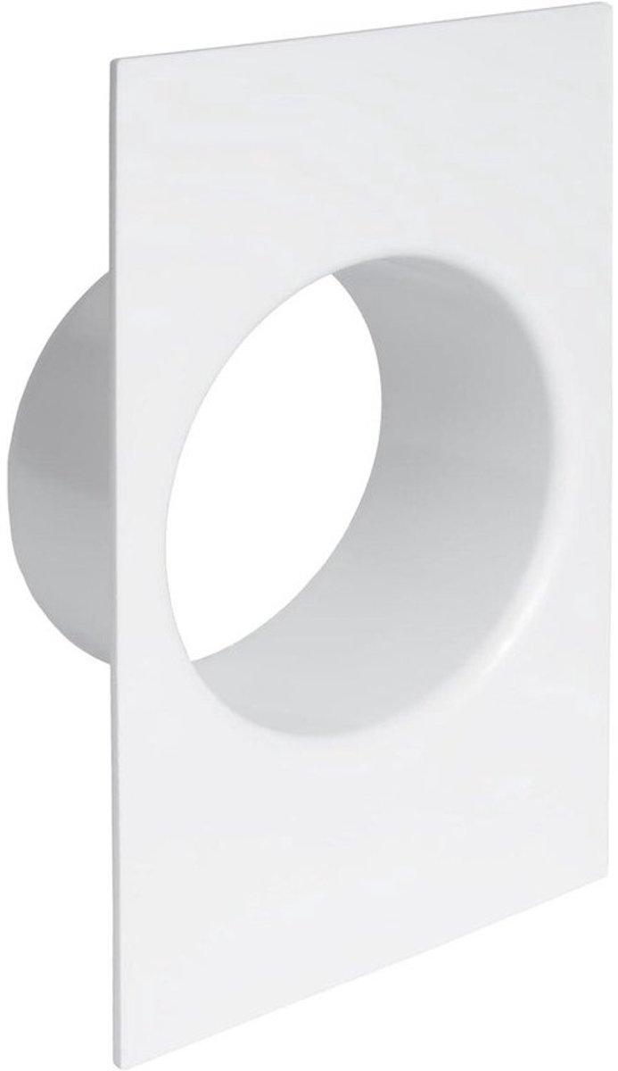 Kanaal Connector - Pijp Flens - Ventilatie Systeem - Rechthoekige Aansluiting - 5 inch - Wit