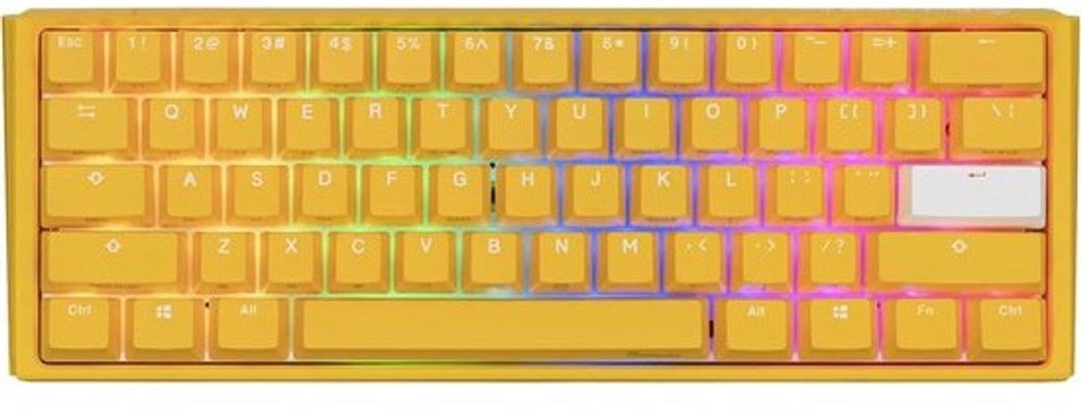 Compact 60% Mechanisch Toetsenbord - Hotswap, RGB Verlichting, Dubbelgeschoten PBT Keycaps, Cherry MX Clear Switches
