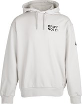Brunotti - Haral Hoodie Heren - Soft Grey - Sweater met Capuchon - Trui - Relaxed fit - Rib Details - L